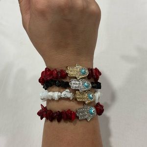 Coral stone bracelet